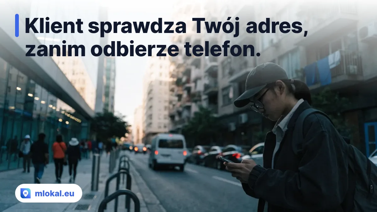 Klient sprawdza Twój adres, zanim odbierze telefon.